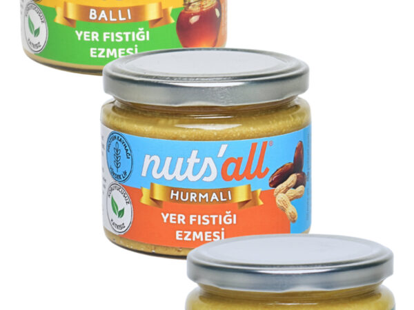 Nuts'all Tanışma Paketi (Sade - Ballı - Hurmalı Fıstık Ezmesi) 280 g x 3 Adet