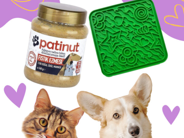 Fıstık Ezmeli Ödül Maması + Yeşil O'yalama Matı (Lick Mat)