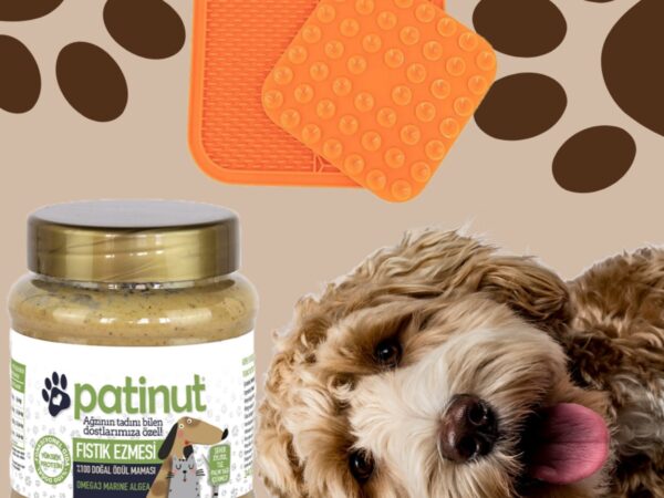 Köpekler Için Omega3'lü Fıstık Ezmesi Ve Stres Giderici, Oyalayıcı, Lick Mat Seti