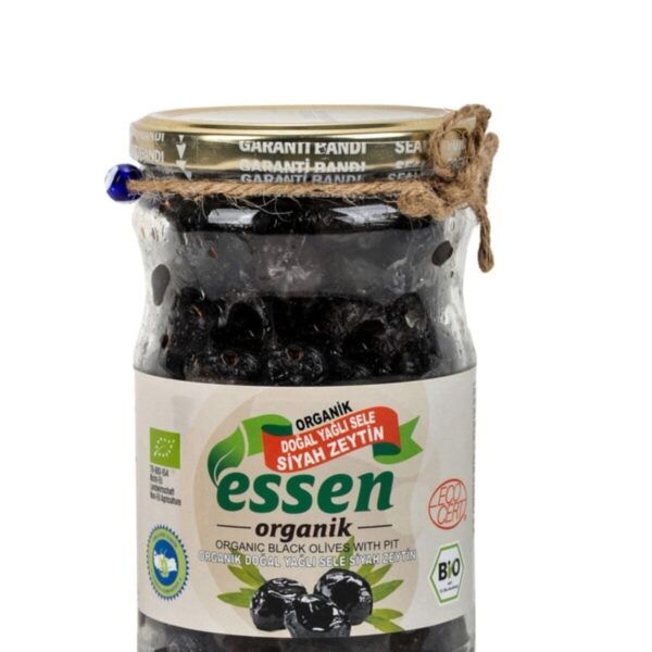 Organik Yağlı Sele Süper Siyah Zeytin (230 İri boy) - 660 cc