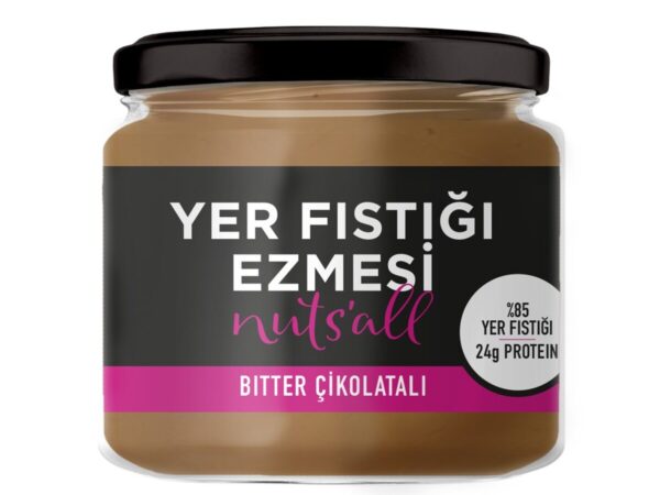 Bitter Çikolatalı Yer Fıstığı Ezmesi 280gr - Sürmelik Çikolata Keyfi