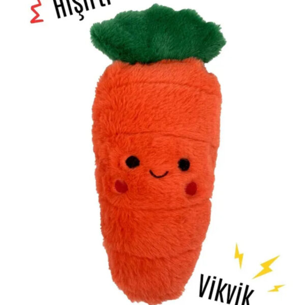 Tombik Havuç Sesli Peluş Köpek Oyuncağı